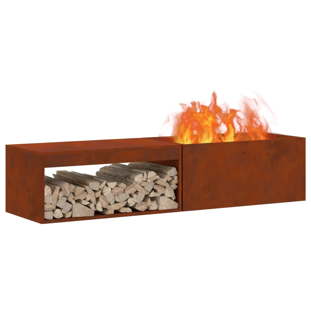 Focolare Marrone 160 x 45 x 35 cm Acciaio CFW6245390