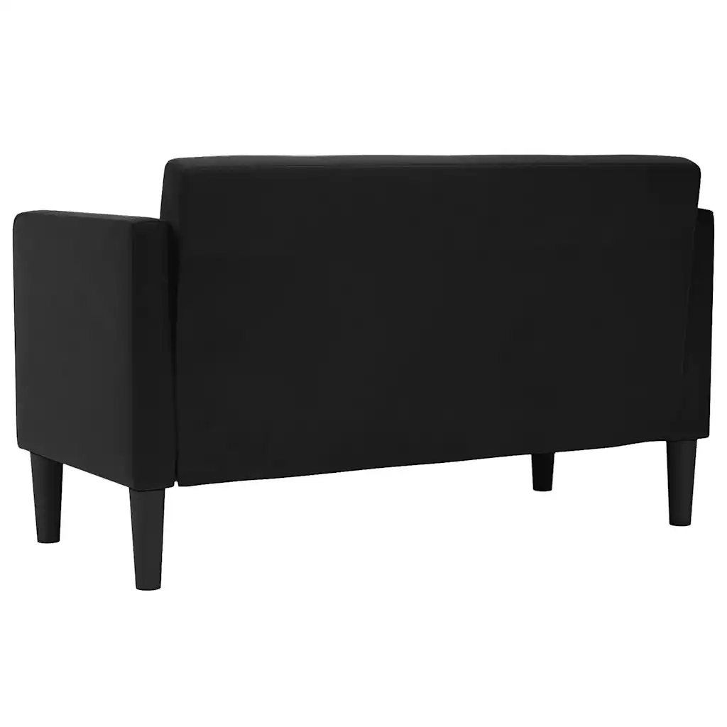 Divano Divanetto-Sofa Nero 111 cm in Velluto