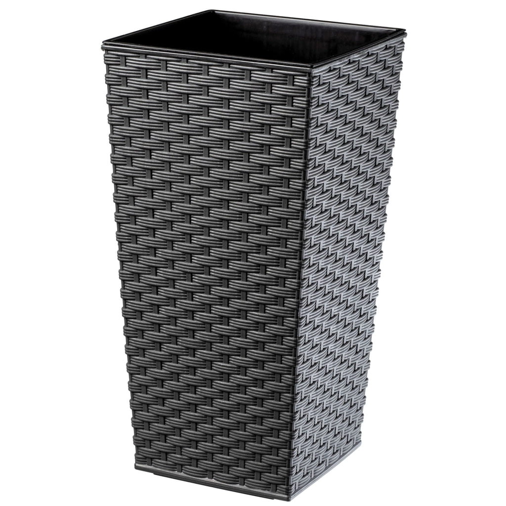Vaso da fiori KADAX con inserto, coprivaso, alto, grafite, 19x36 cm