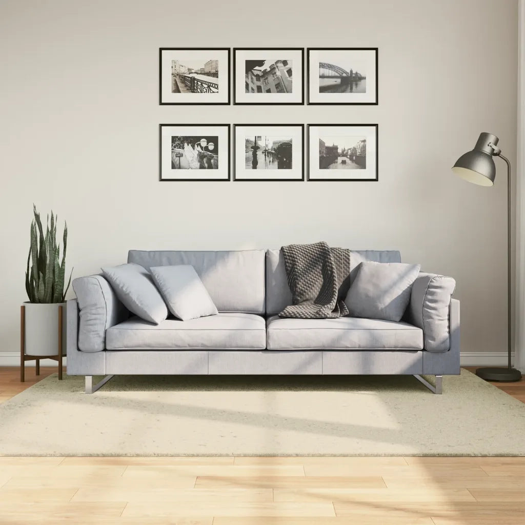Tappeto a Pelo Corto HUARTE Morbido e Lavabile Crema 140x200 cmcod mxl 133927