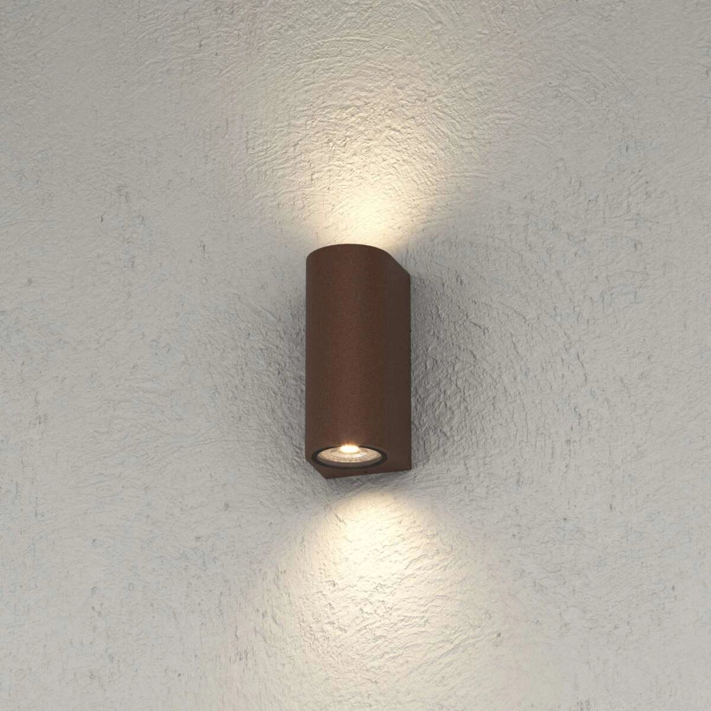 LIONE APPLIQUE BIEMISSIONE 2 LUCI CORTEN IP65 IK04 ATTACCO GU10
