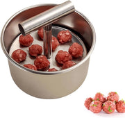Multiplicatore di Polpette da 12 Bocche in Acciaio Inossidabile - Strumento Multifunzionale per Polpette e Extrusore - Facile da Utilizzare per la Preparazione di Polpette in Casa