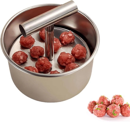 Multiplicatore di Polpette da 12 Bocche in Acciaio Inossidabile - Strumento Multifunzionale per Polpette e Extrusore - Facile da Utilizzare per la Preparazione di Polpette in Casa