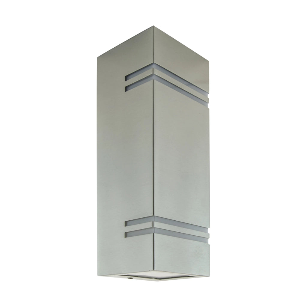 Applique esterna quadrata cromo opaco 2xGU10 IP54 Struhm