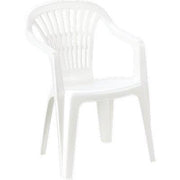 SEDIA SCILLA + BRACCIOLI PROGARDEN  PP BIANCO CM 54X53 H.CM 80