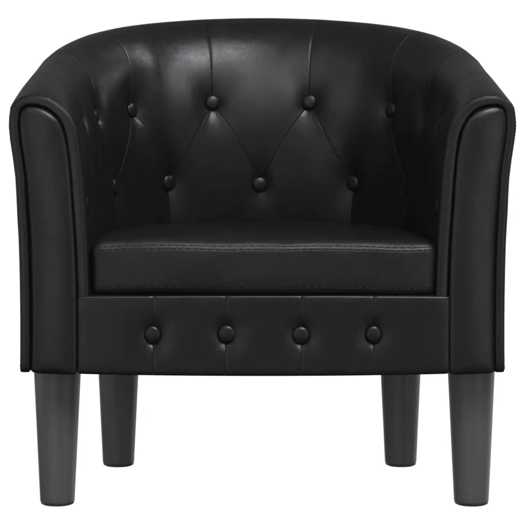 Divano Sedia-Poltrona Cabriolet Nera in Similpelle 687872