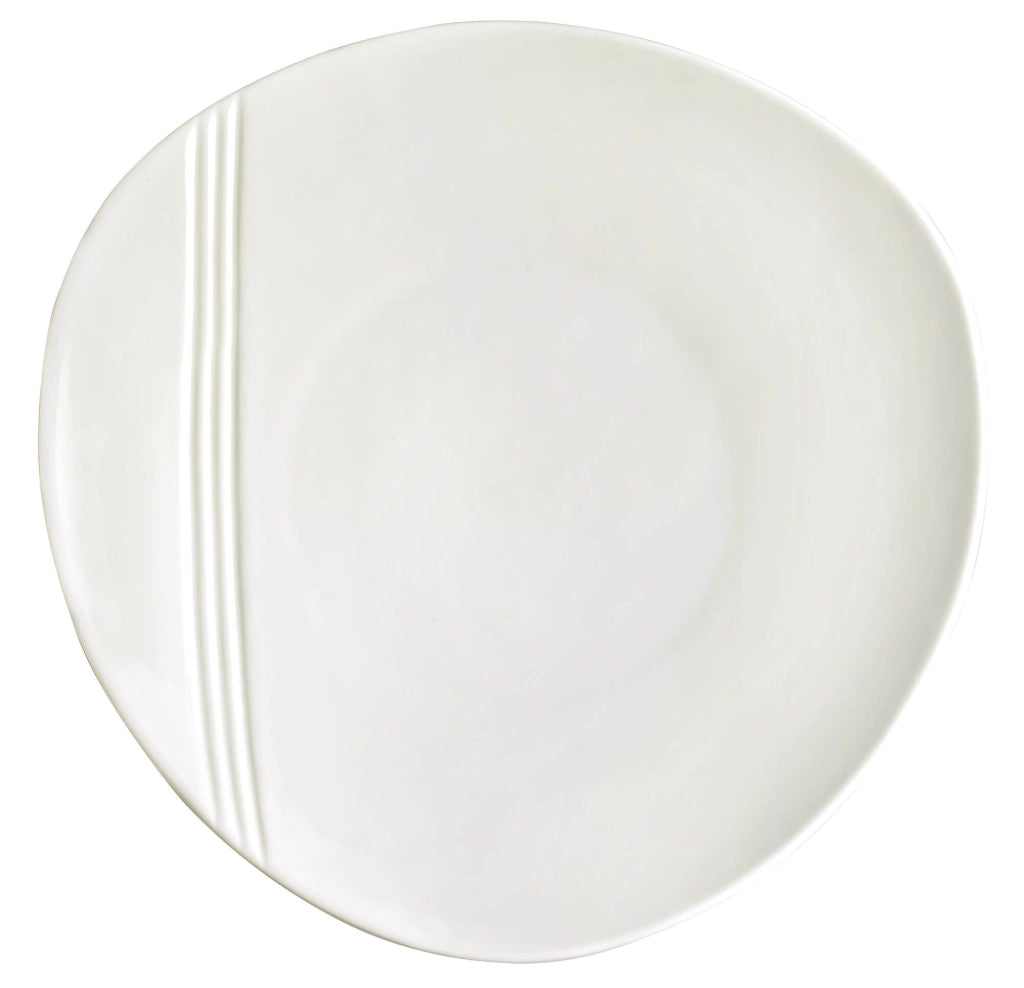 Set 4 Sottopiatti Piani Ø31 cm in Porcellana Allluminica Kaleidos Aluxina Miami Bianchi