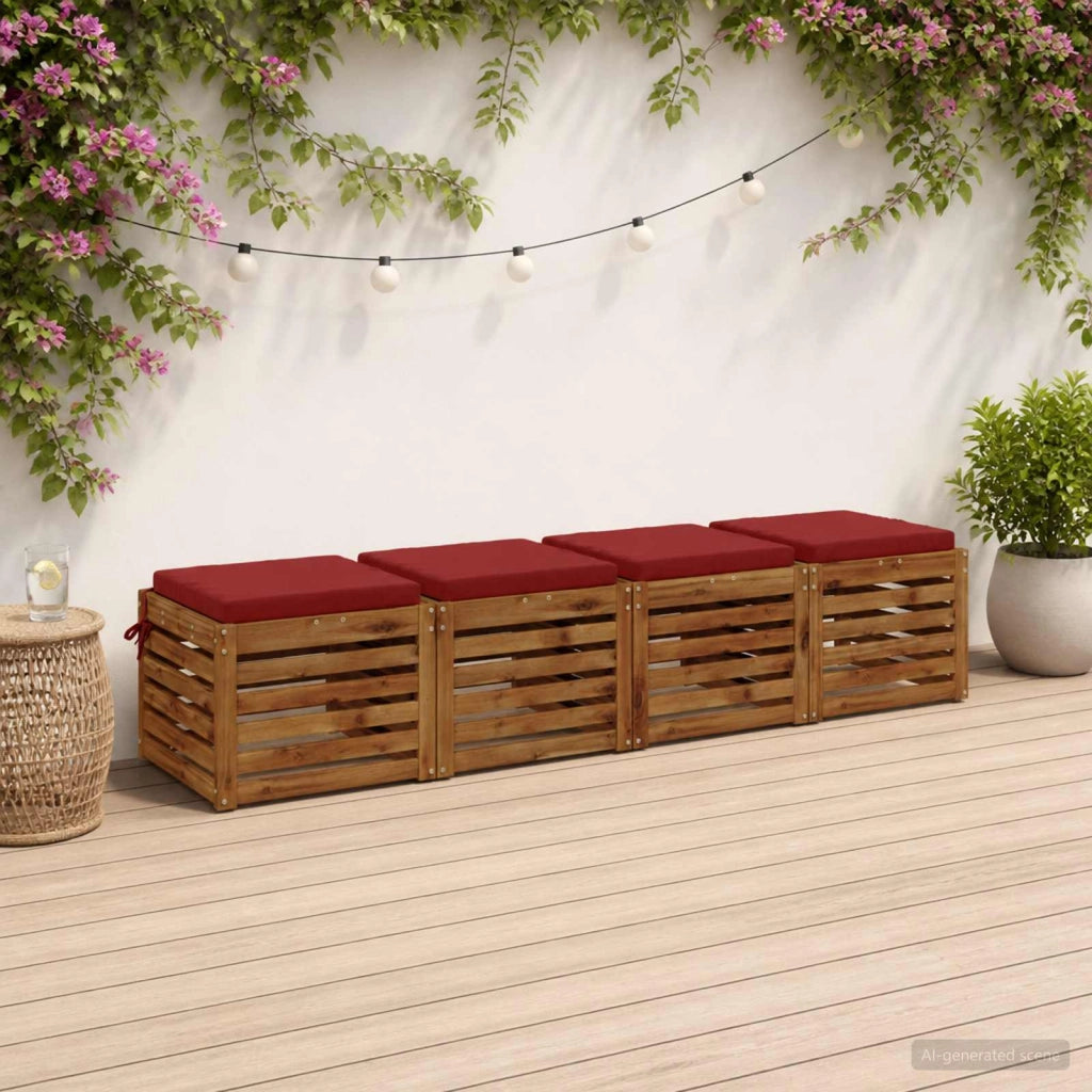 Cuscini per Sedia in 4 Pezzi SOEST 4 pz 100% Poliestere 944468