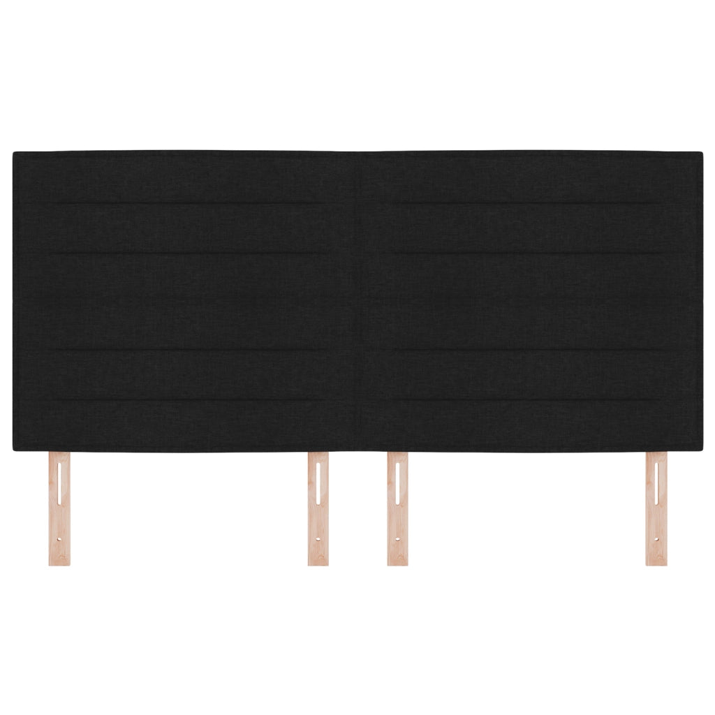 Headboard a LED Design Linee Nero 90 cm Tessuto