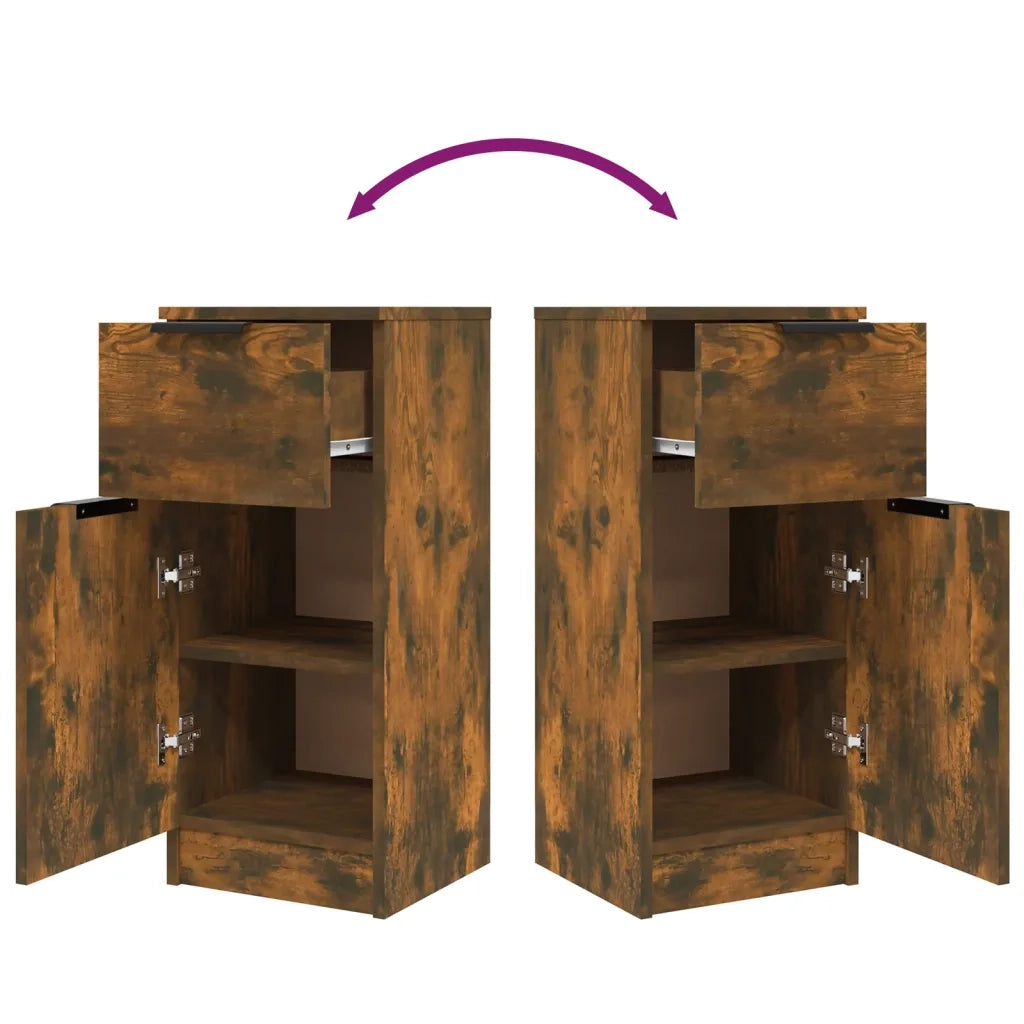 Credenza Rovere Fumo 30x30x70 cm in Legno Multistrato 817000