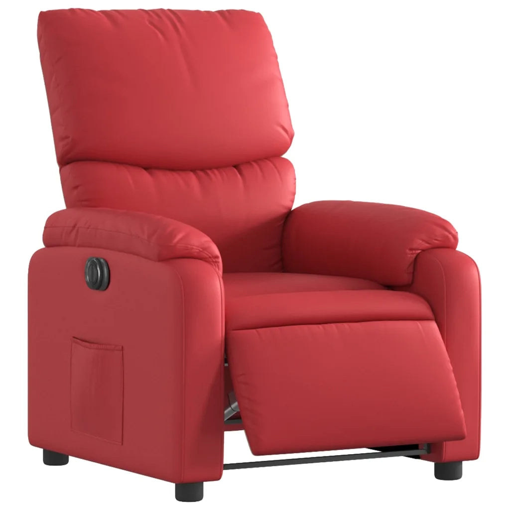 Poltrona Reclinabile Elettrica Rossa in Similpellecod mxl 85296