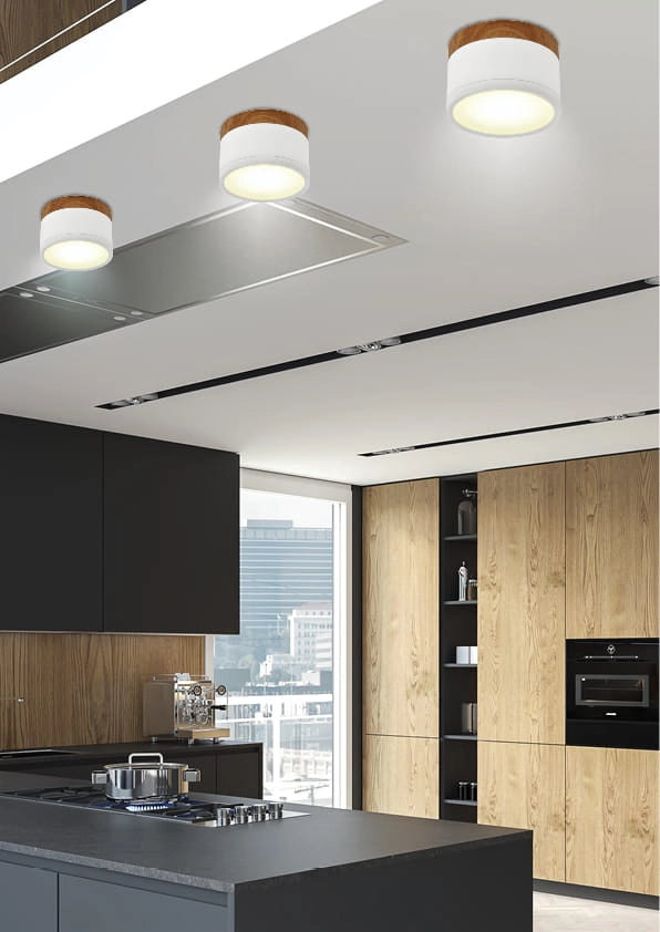 Spot soffitto Candellux TUBA LED 9W 4000K bianco/legno