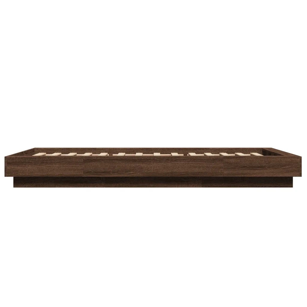 Giroletto Luci LED Rovere Marrone 75x190cm in Legno Multistrato