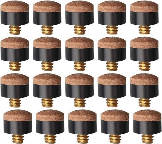 Punti di Billar in Pelle Dura 10 mm - 20 pezzi - Punti di Rimpiazzo - Keus per Snooker e Billar - a Viti