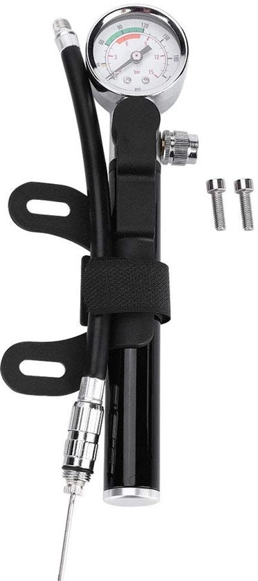 Accessori per bicicletta - Pomp a mano - Manometro - Sostituzione valvola Presta/Schrader - Impermeabile - Materiale ecologico