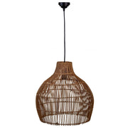 Plafoniera in rattan marrone 40x40x40h cm
