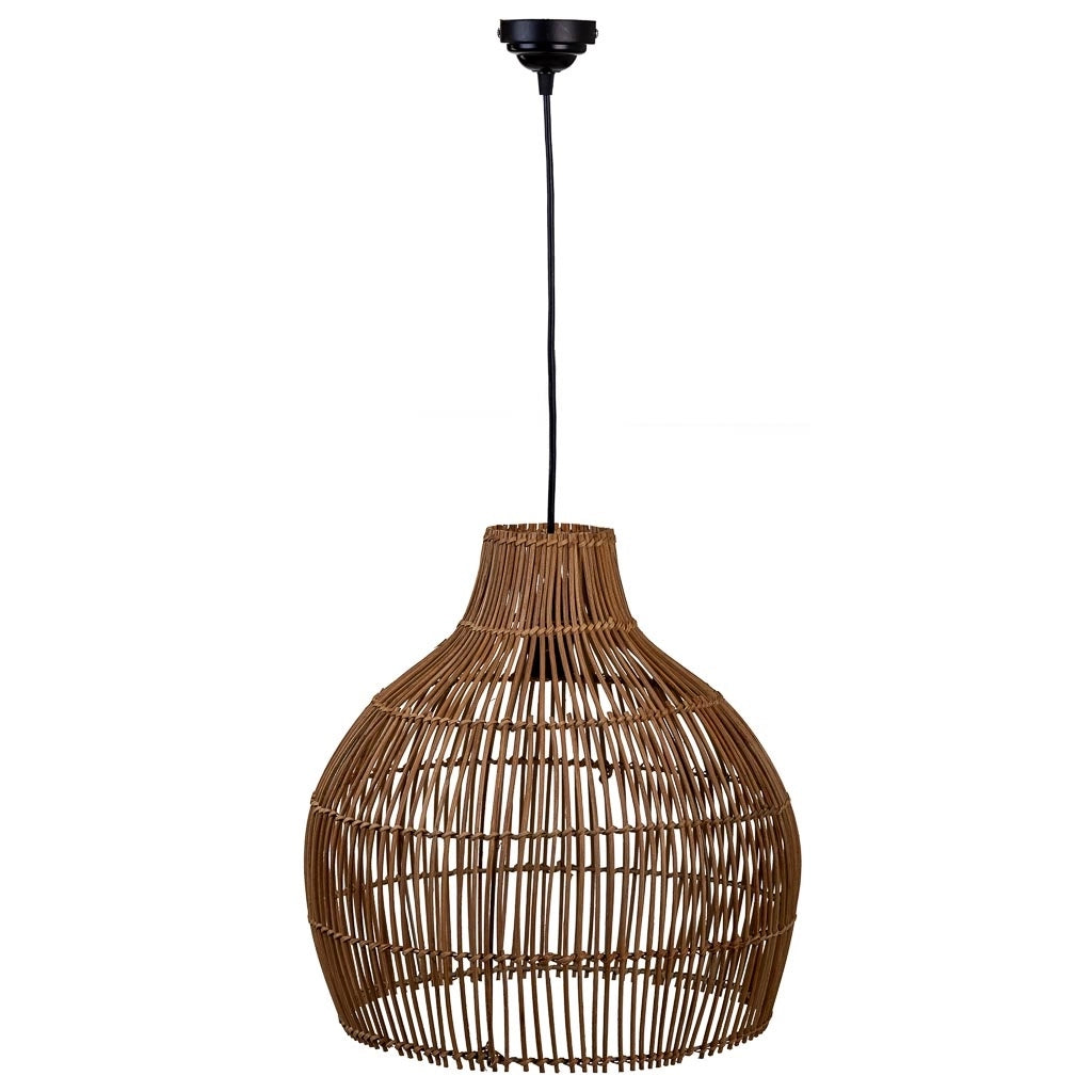 Plafoniera in rattan marrone 40x40x40h cm