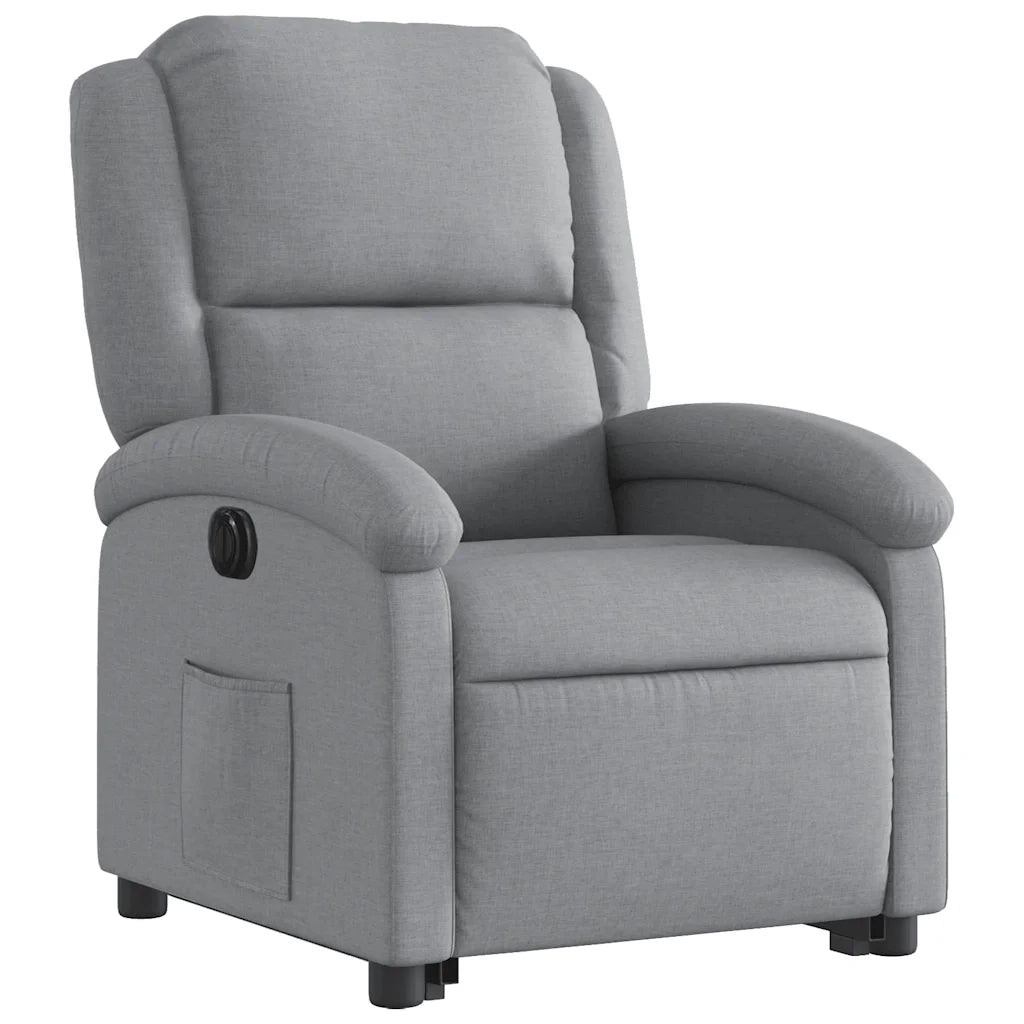 Poltrona Reclinante Alzapersona Elettrica Grigio Chiaro Tessuto 3204188