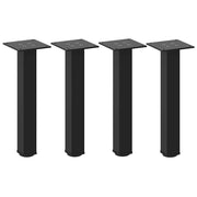 Set di 4 gambe regolabili per tavolino da caffè 42 x 40 x 40 cm design estetico moderno in acciaio nero 02_0056750