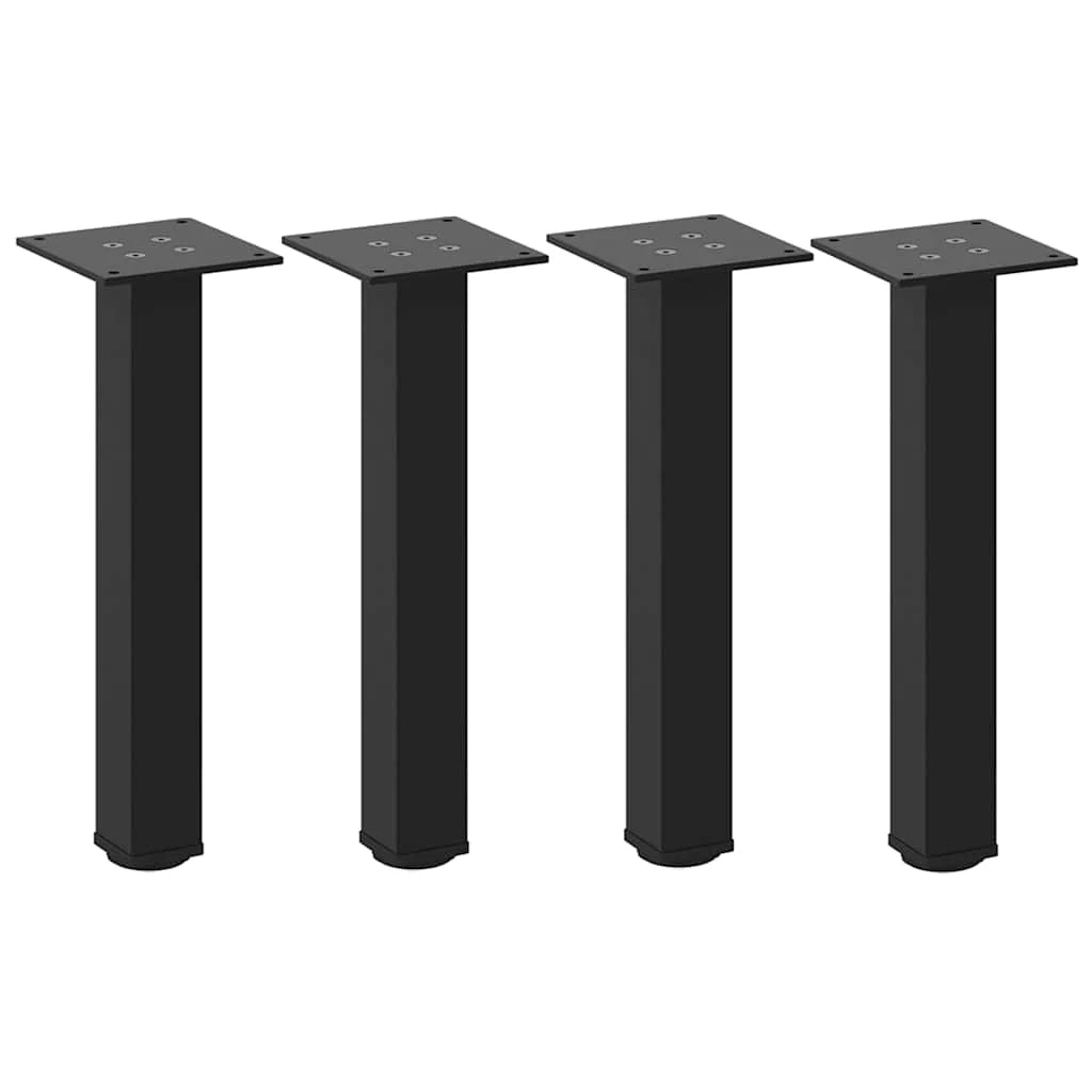 Set di 4 gambe regolabili per tavolino da caffè 42 x 40 x 40 cm design estetico moderno in acciaio nero 02_0056750