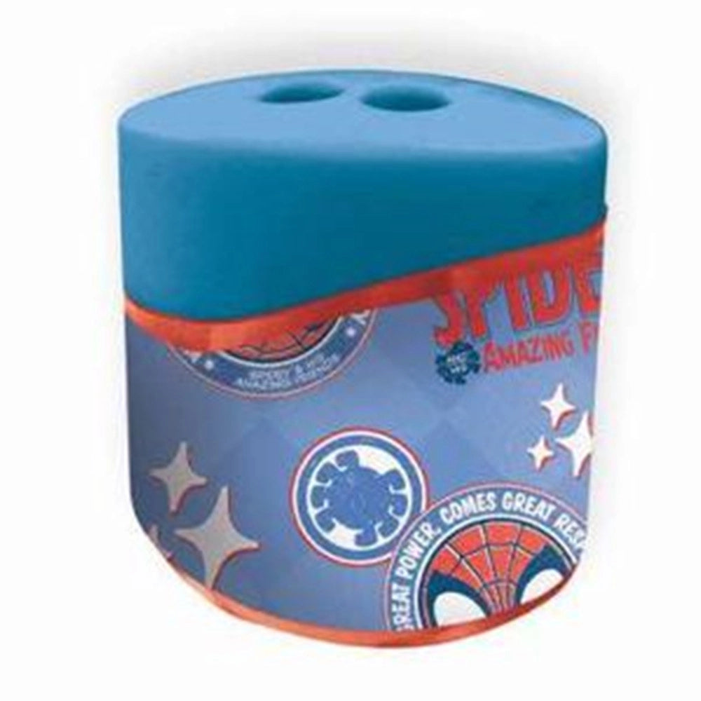 Trade Shop - Temperamatite Ovale A 2 Fori Con Serbatoio Spidey Cancelleria Scuola Bambini 960498 -
