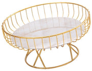 Scatola per Frutta Alta - Design Hol - Oro/Nero - Stile Minimalista - Delicata - Adatta per Casa/Caffè - Frutta in Composizione