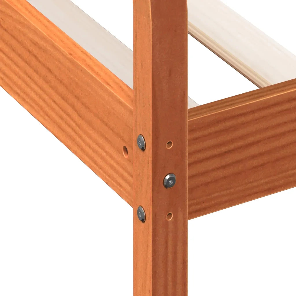 Letto singolo | Letto per adulti | Dormeuse senza Materasso Marrone Cera 90x190 cm Legno di Pino