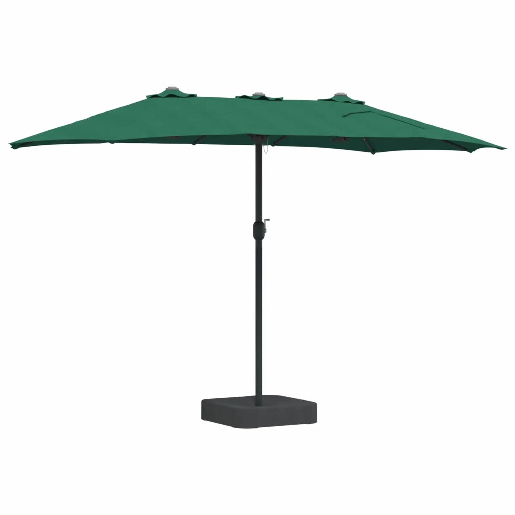 Ombrello da giardino-Ombrellone da spiaggia Verde 385 x 209 x 244 cm Poliestere