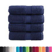Asciugamani per ospiti Premium SOLUND 4 pz | Teli per bagno Blu navy 30x50 cm 600 g/m2