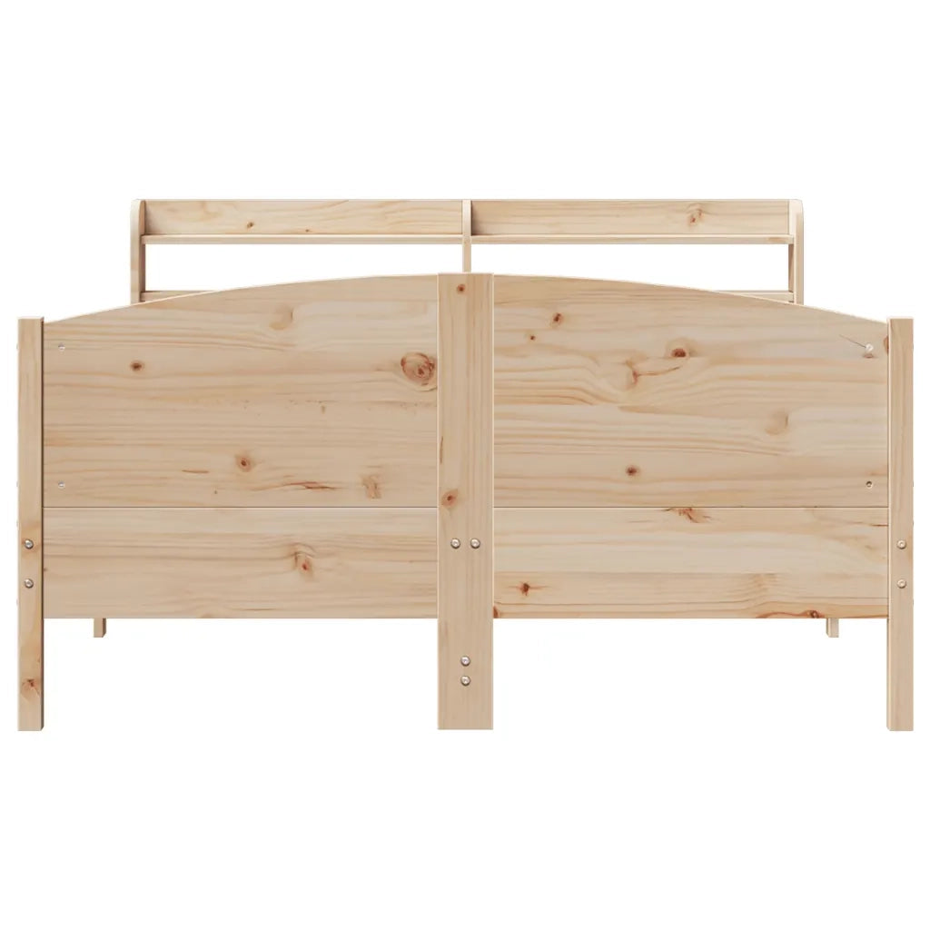 Letto senza Materasso 140x190 cm in Legno Massello di Pino 3306972