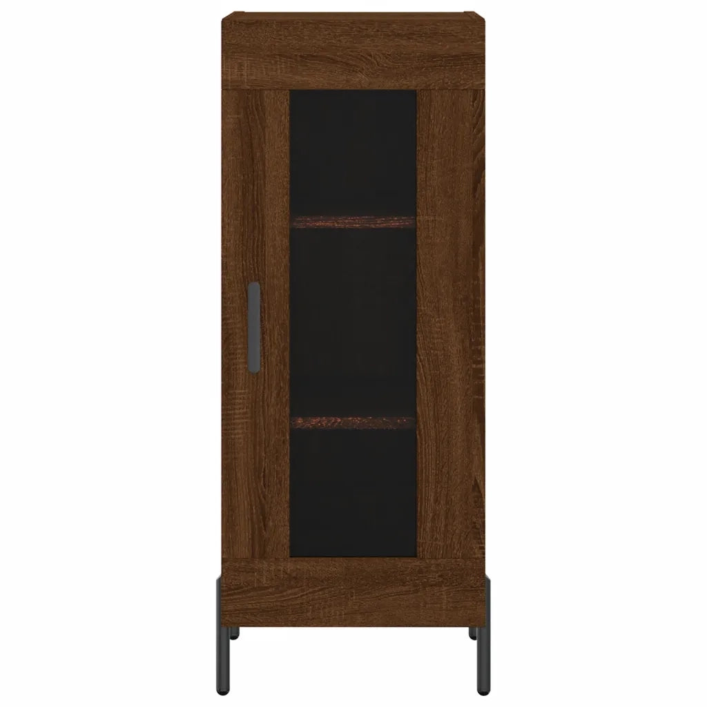 Credenza Rovere Marrone 34,5x34x90 cm in Legno Multistrato
