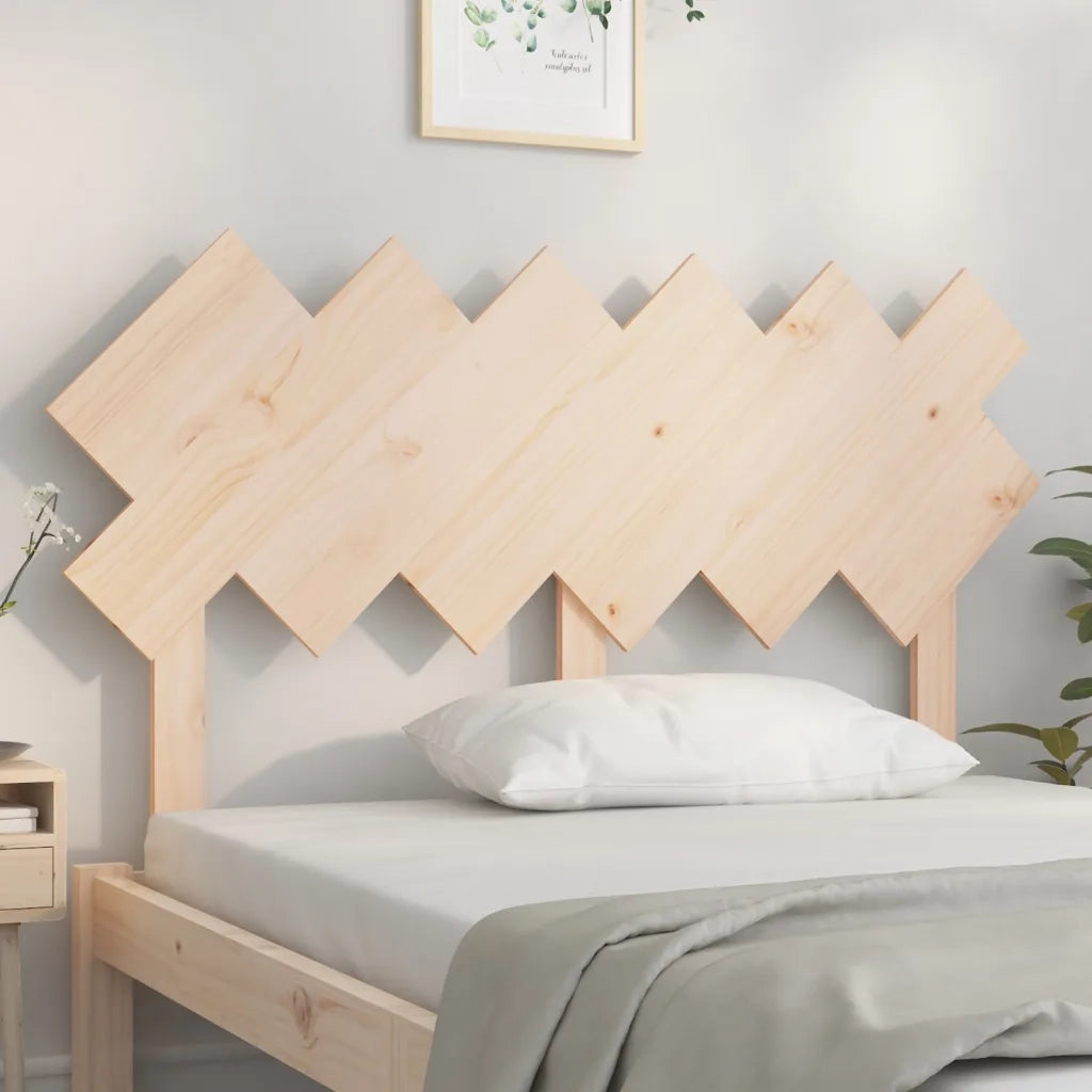 Testiera | Testata per Letto Bianca 132x3x81 cm Legno Massello di Pino
