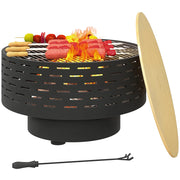 Braciere 3 in 1 ¨C Xylo ¨C acciaio con griglia, parafuoco e attizzatoio ?60x39cm grigio