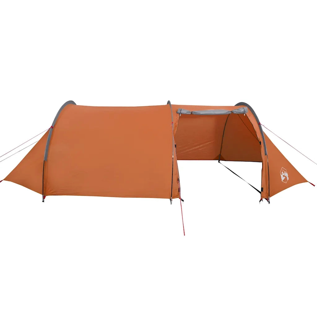 Tenda da Campeggio a Tunnel 4 Persone Arancione Impermeabile 94396