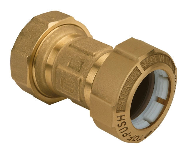 RACCORDO DRITTO IN OTTONE DOPPIO TOF-PUSH ø25   EFFEBI S.P.A.