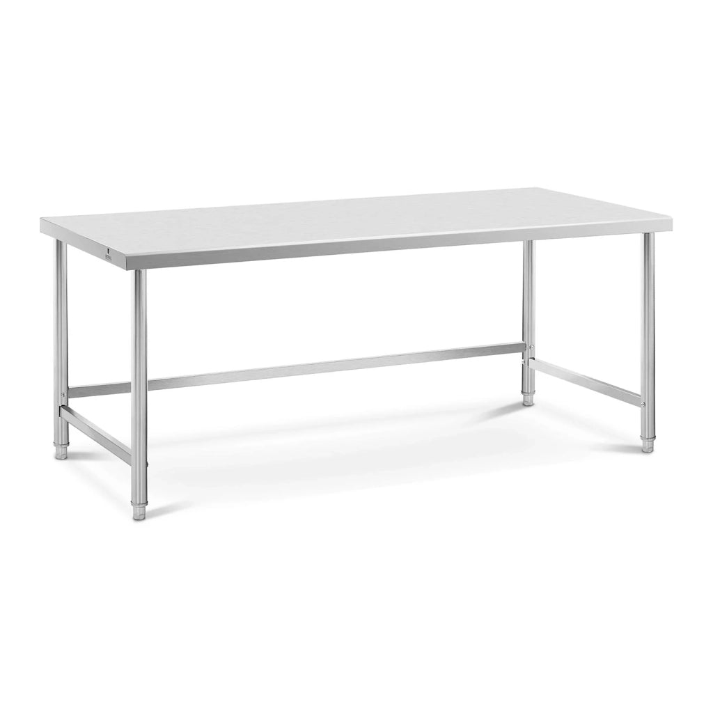 Tavolo da lavoro in acciaio inox - 200 x 90 cm - portata 100 kg - professionale 14_0005121