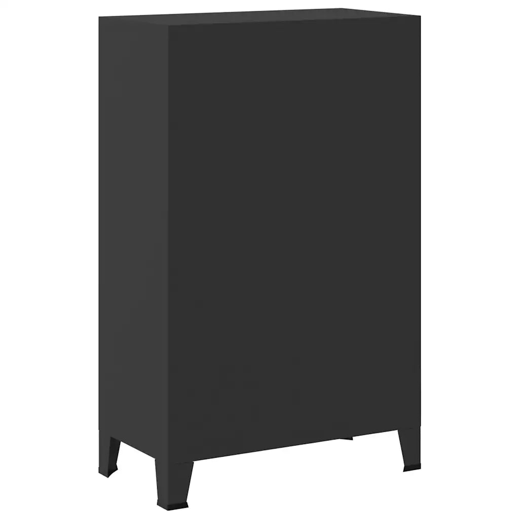 Armadio in Metallo in Stile Industriale 67x35x107 cm Nero CFW8201928