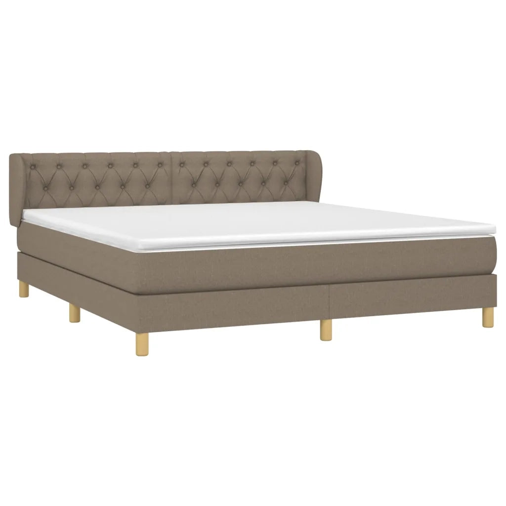 Giroletto a Molle con Materasso Tortora 160x200 cm in Tessuto 3127057