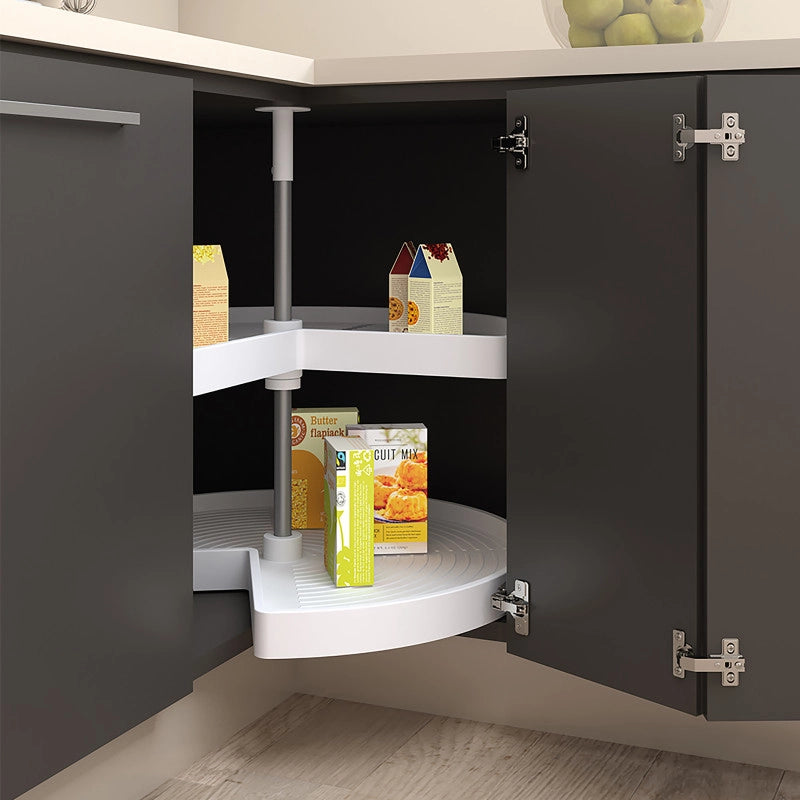 Pattumiere per raccolta differenziata per cucina, 2 x 14L, fissaggio inferiore, estrazione automatica, Acciaio e Tecno..