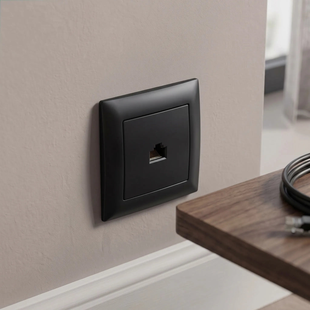 Presa Rj45 Con Cornice Oste Jnh010-s Black