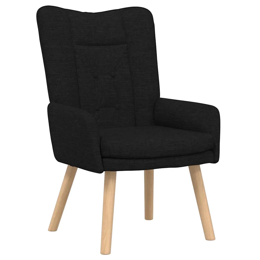 Poltrona | Sedia Relax Nero 63 x 67 x 94 cm Tessuto e compensato