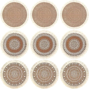Set di 9 tovagliette a maglia tondo - set di tavola termoresistente - tovagliette lavabili - decorazione da tavola per cucina e sala da pranzo - 38 cm

o 38 cm
