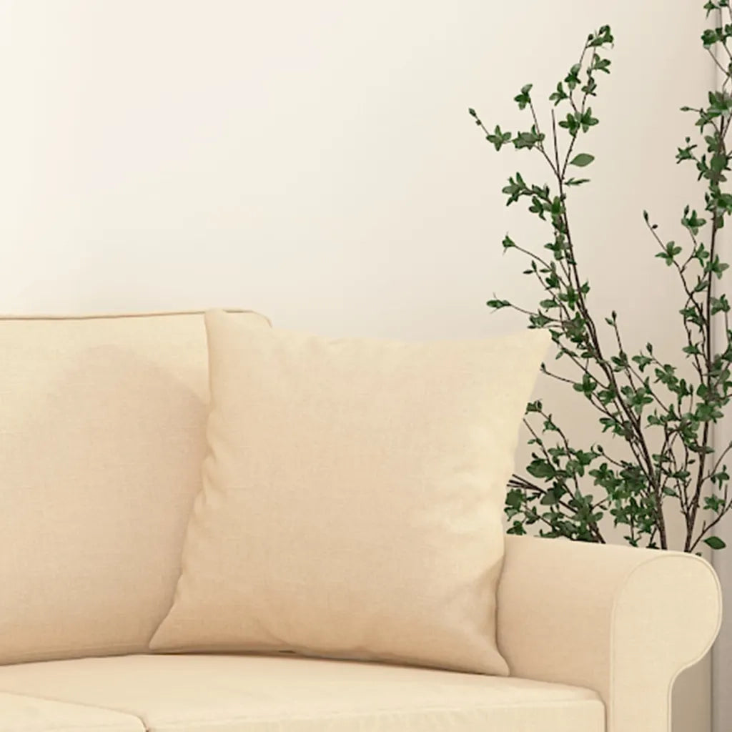 Cuscini Decorativi 2 pz Crema 40x40 cm in Tessuto CFW8882739