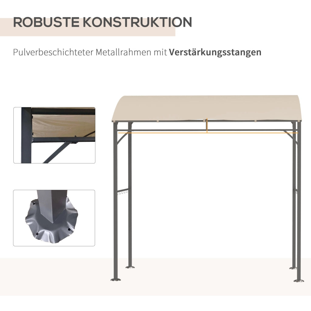 GAZEBO Grill 215x150 cm Beige in poliestere con 10 ganci