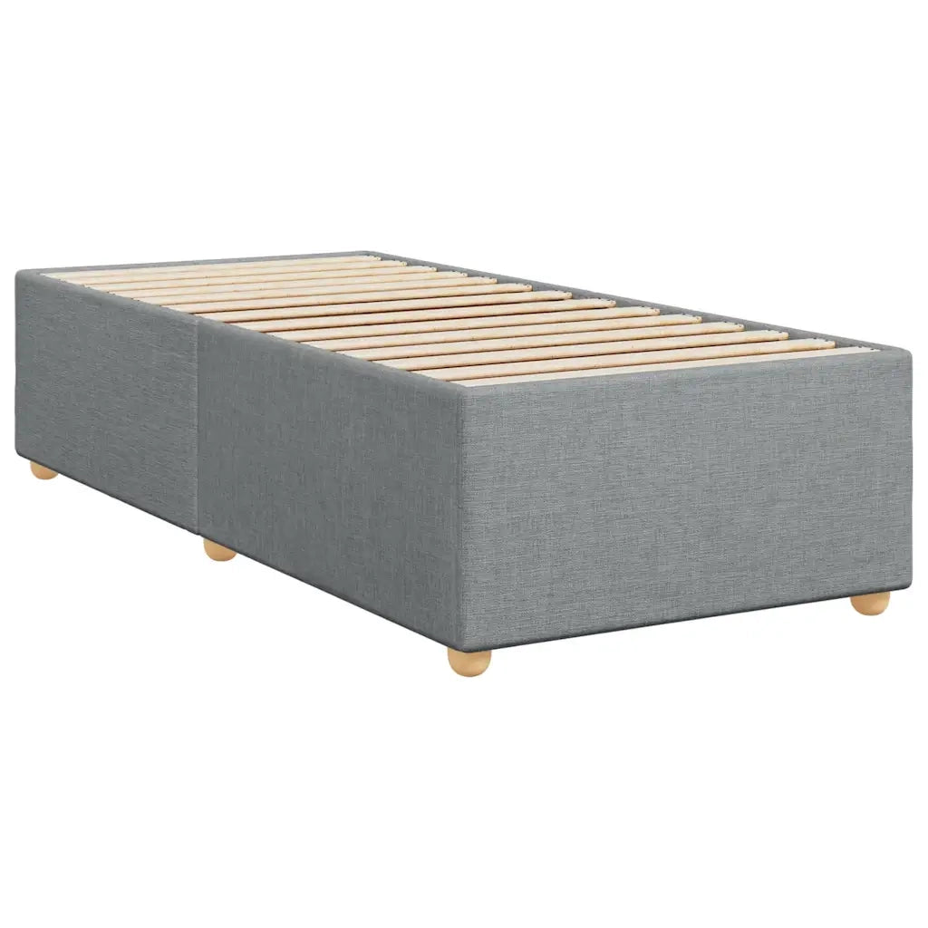 Giroletto a Molle con Materasso Grigio Chiaro100x200 cm Tessuto