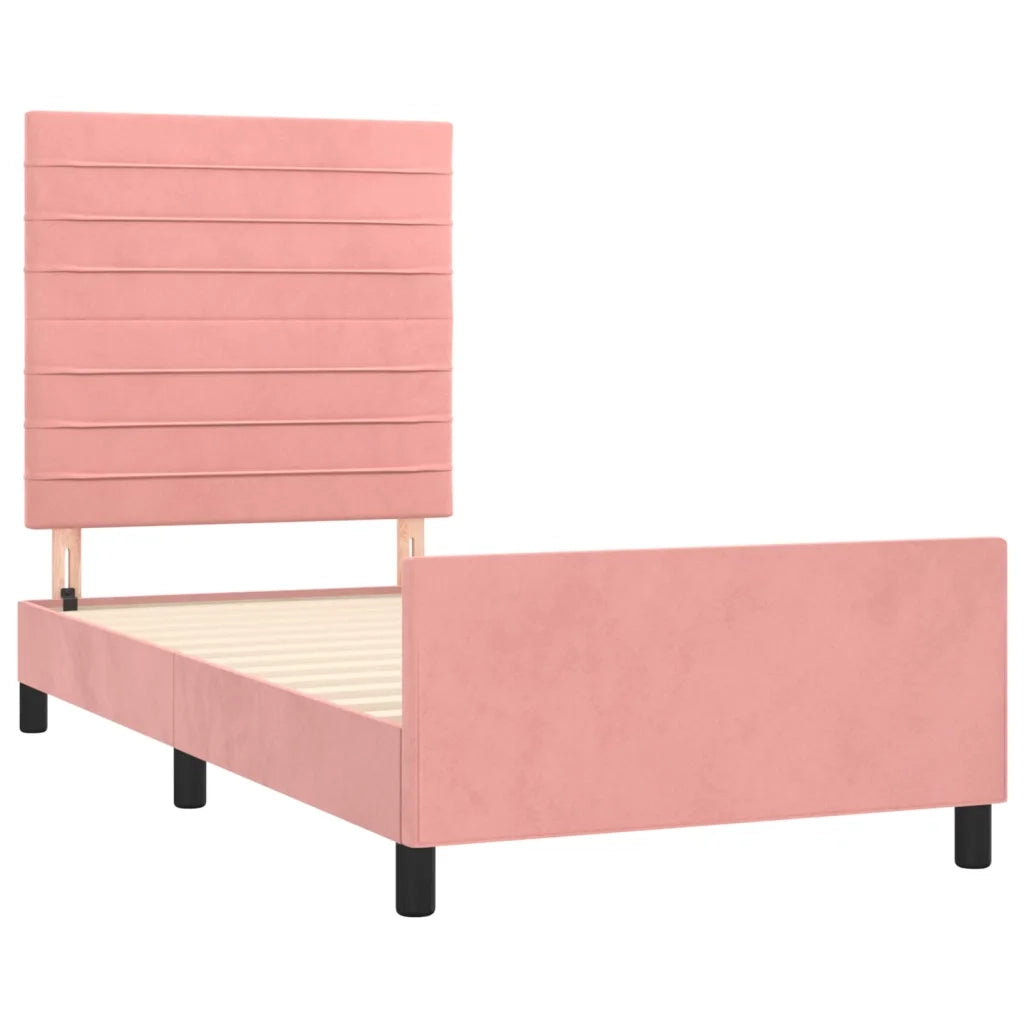 Giroletto con Testiera Rosa 80x200 cm in Velluto cod mxl 59135