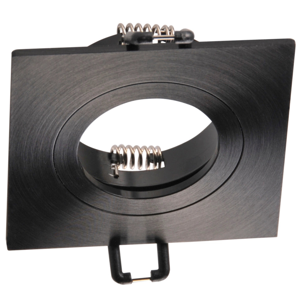 Faretto incasso quadrato nero GU10 FEBE Polux 323354