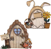 Set di protezione per piante e giardino a forma di elfo in miniatura - 2 pezzi