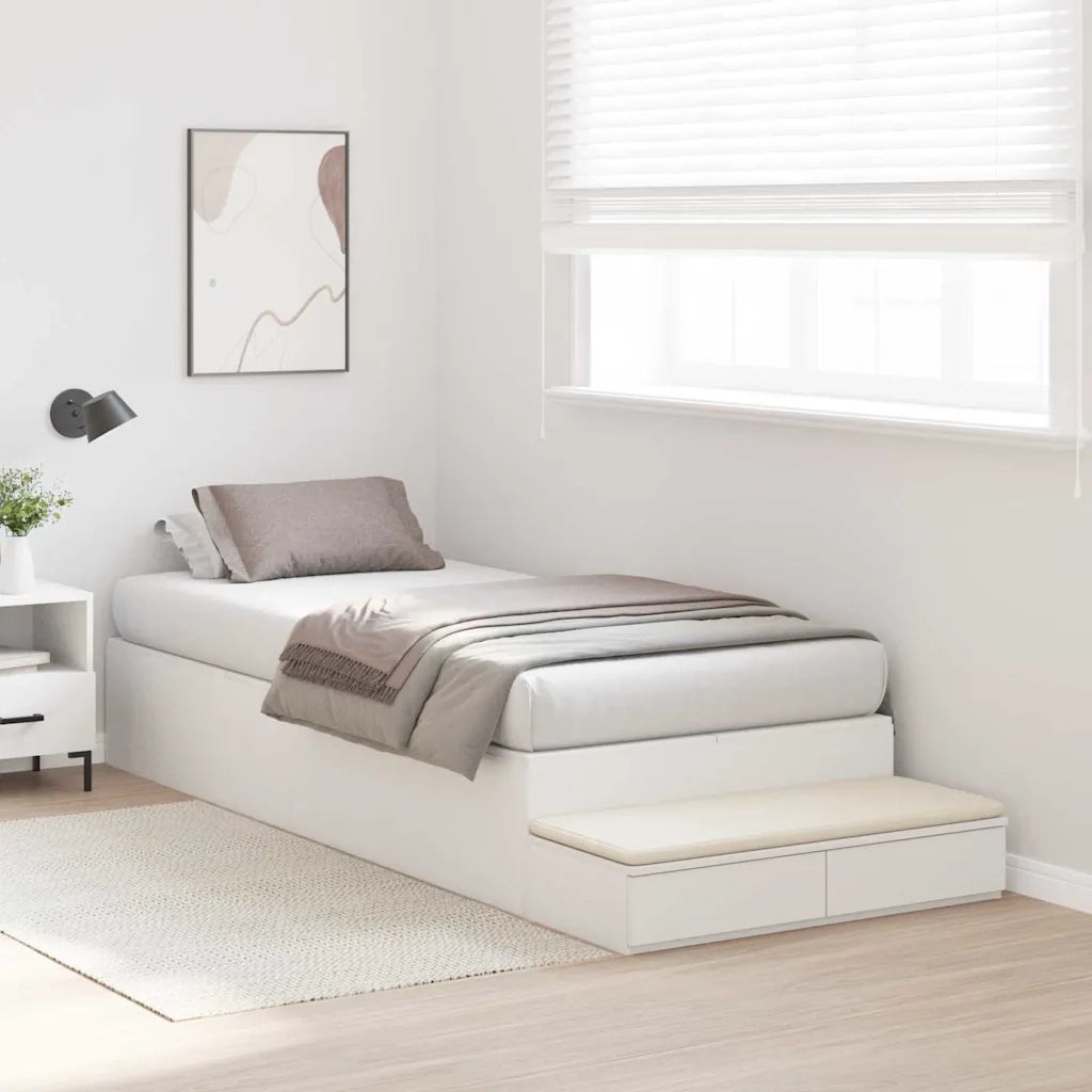 Struttura letto con contenitore Bianco 90 cm Legno multistrato 3335605