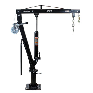 Gruetta per pick up idraulica con verricello max 500 kg girevole a 360° Mini gru di sollevamento